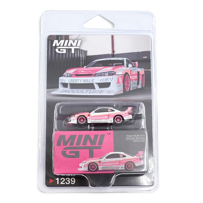 MINI GT 1:64 (Blister Pack) Nissan Silvia S15 LB-Super Silhouette AMOCULTURE RHD Diecast Scale Model Car