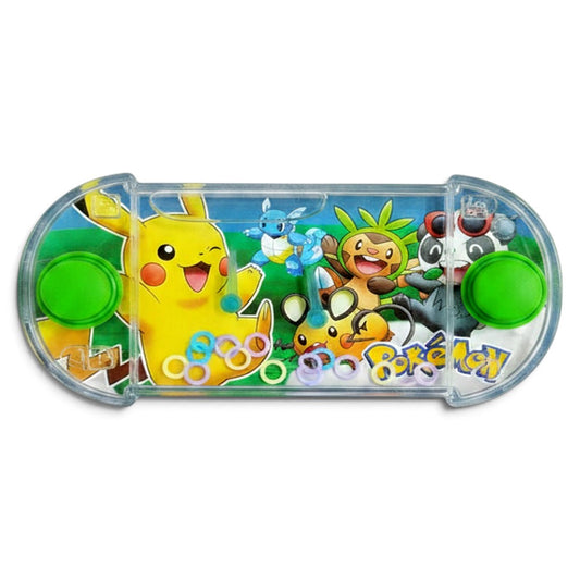 Pokemon Mini Water Ring Toss Game 14 × 7 cm, Push-Button Pocket Game for Kids, Portable Handheld Skill Toy