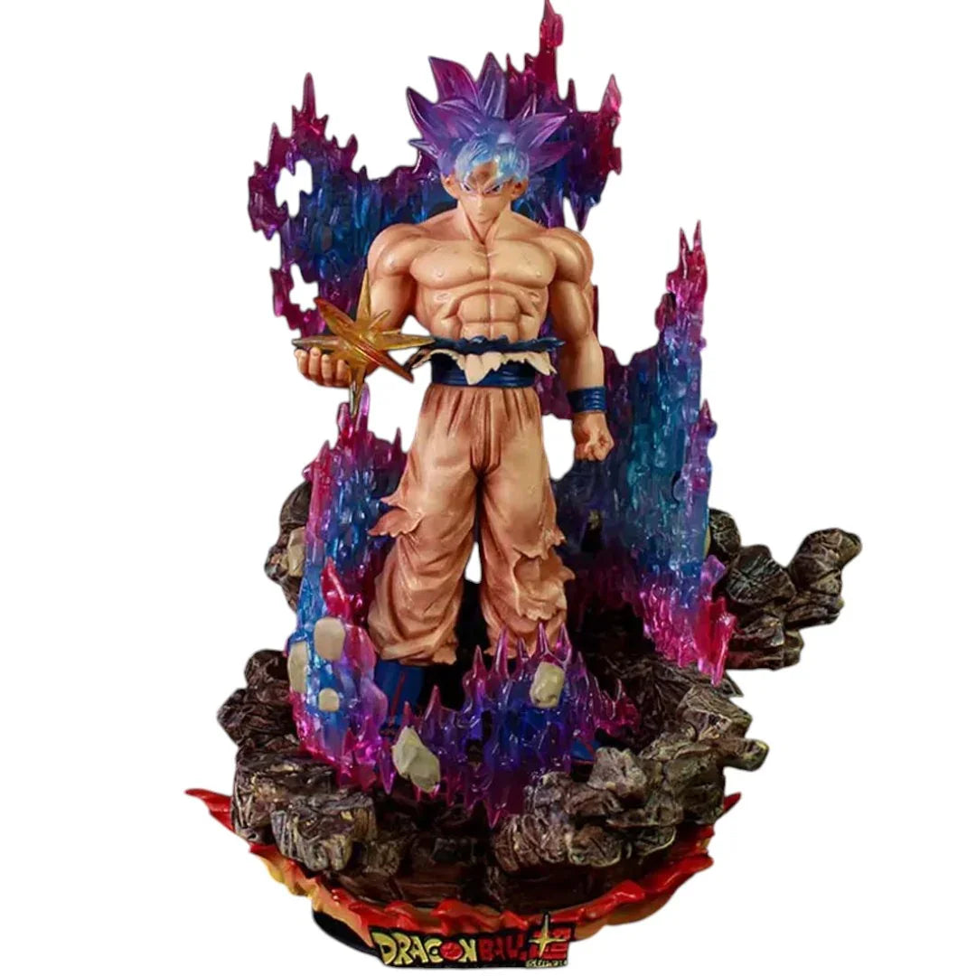 Ultimate Action Figure – Ultra Instinct Goku Limit Breaker Edition | Dragon Ball Super LED Base Anime PVC Statue (28cm) HW - Jaiman Toys