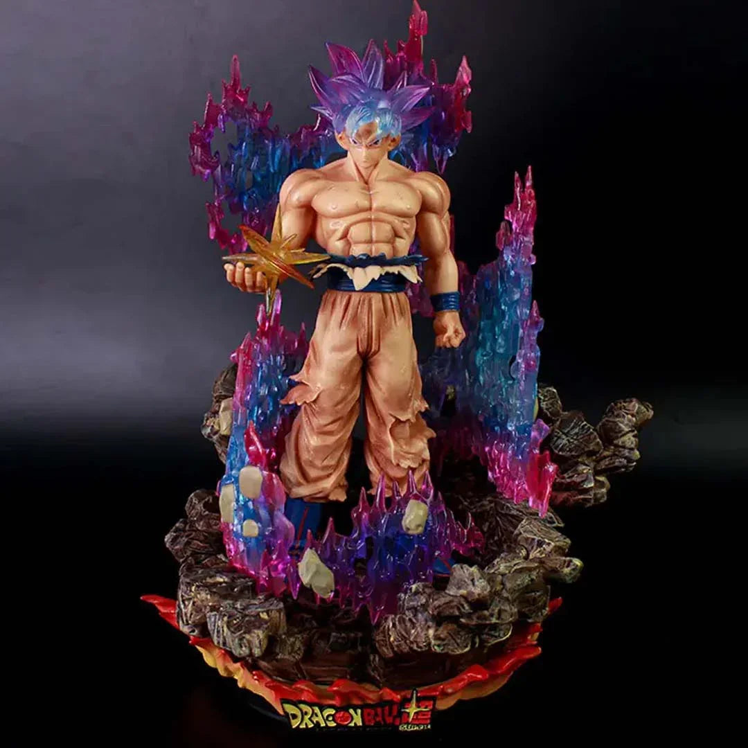 Ultimate Action Figure – Ultra Instinct Goku Limit Breaker Edition | Dragon Ball Super LED Base Anime PVC Statue (28cm) HW - Jaiman Toys