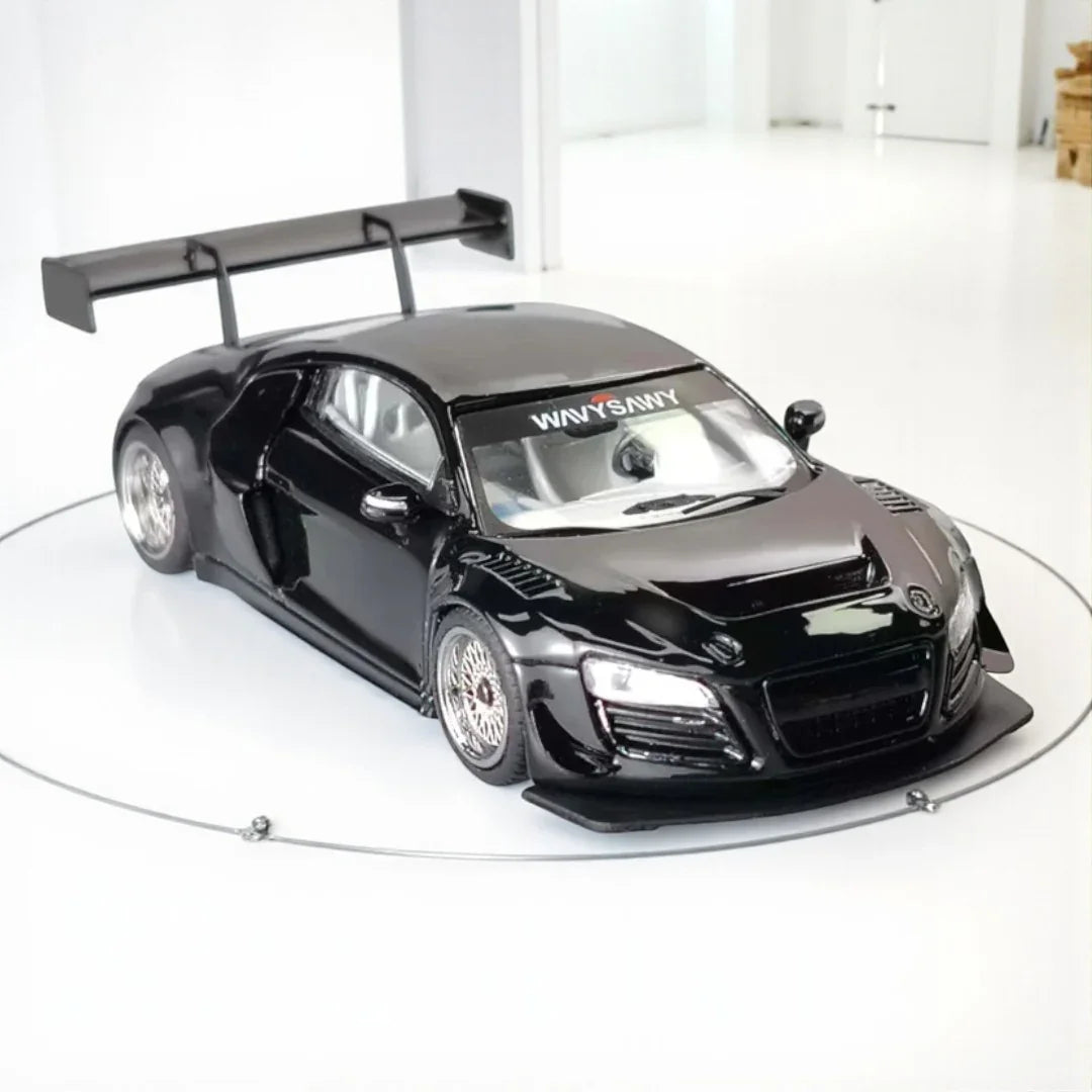 LMF 1:64 AUDI R8 LMS ULTRA BLACK DIECAST MODEL CAR