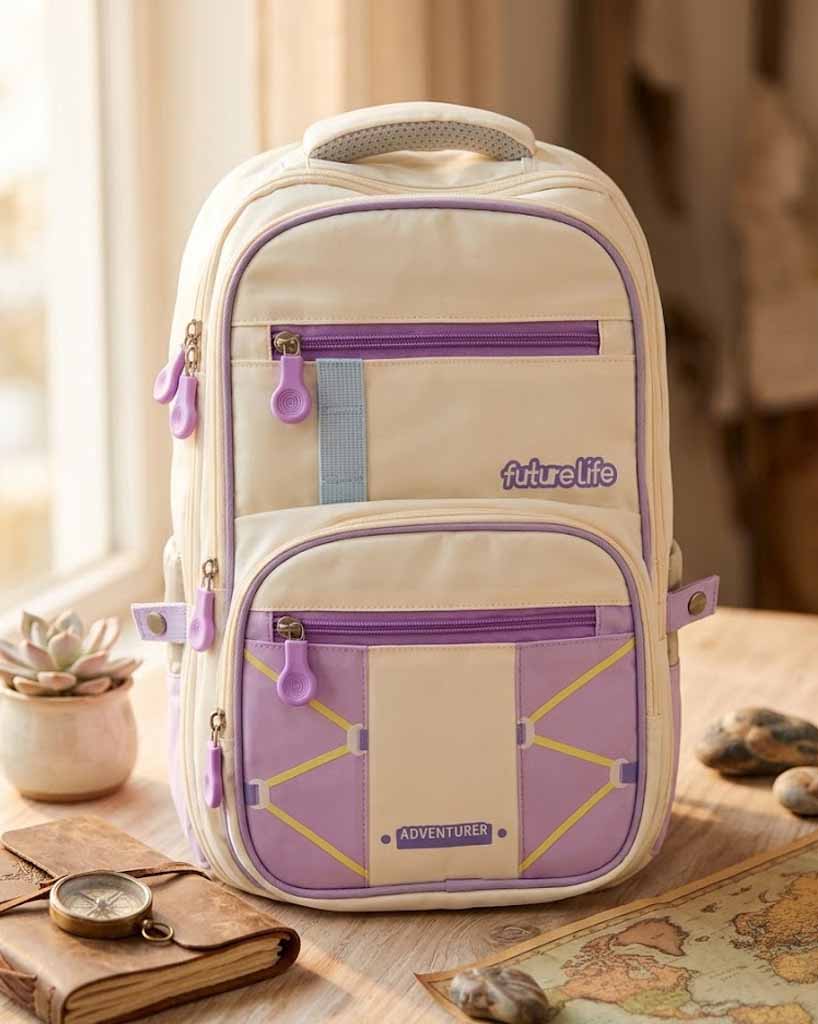 Futurelife Adventurer School Backpack for Kids 40cm | Lightweight Ergonomic School Bag with Multiple Compartments, Chest Strap & Water Bottle Pockets