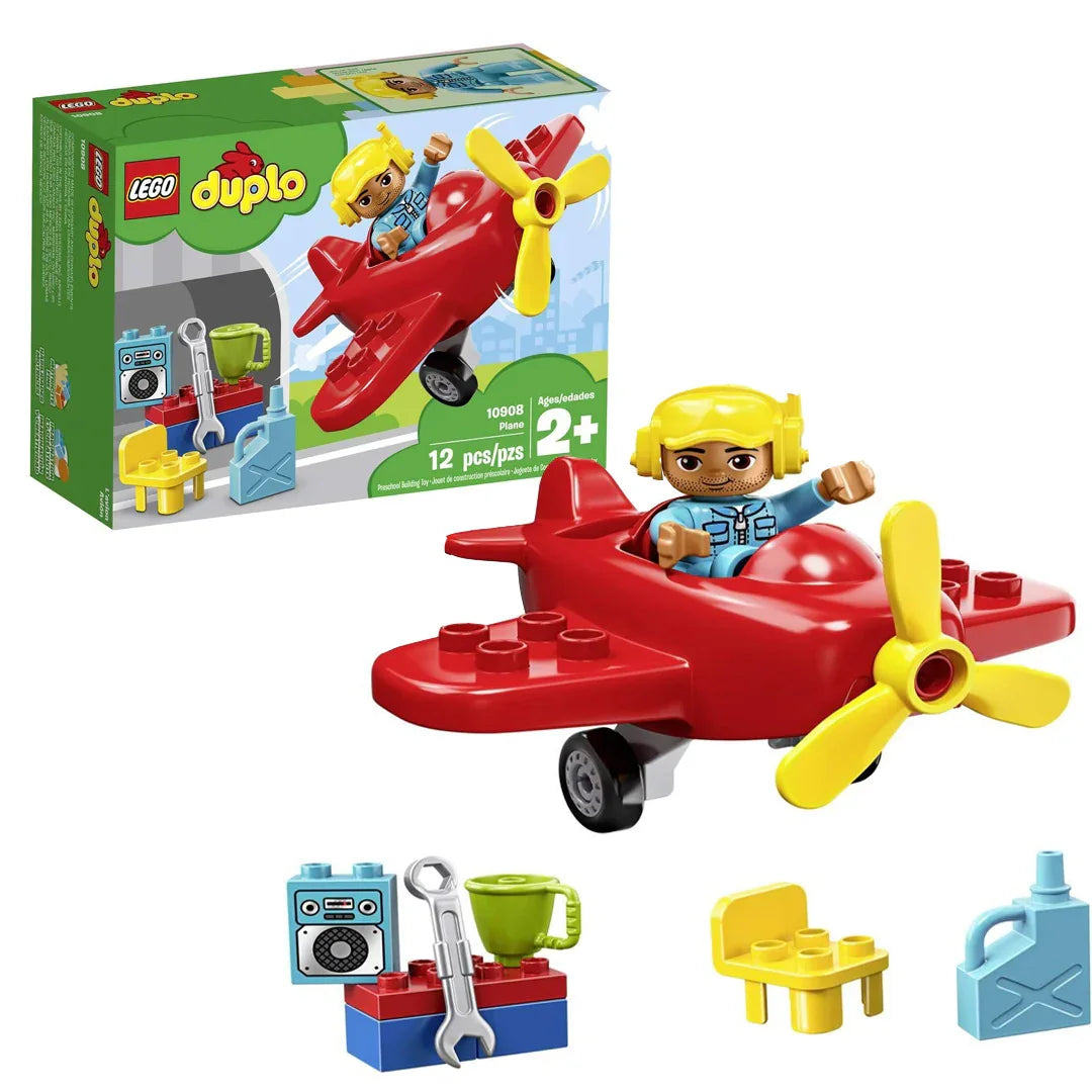 LEGO 10908 Duplo Plane  (12 Pcs) – Educational Building Blocks Set for Kids 2–5 Years