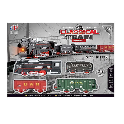 Battery Operated Classic Electric Train – Real Smoke, Lights, Sound & Music | Slot Railway Toy with Water-Adding Steam Effect - Jaiman Toys