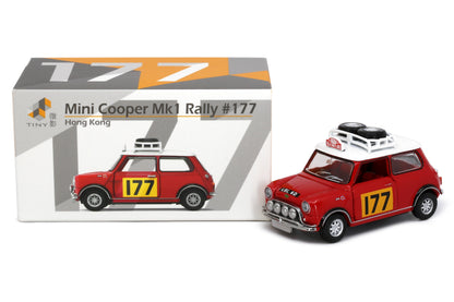 Tiny City Mini Cooper Mk 1 Rally  #1771:50 Scale Die-Cast Model Car | Classic Vintage Mini Collectible