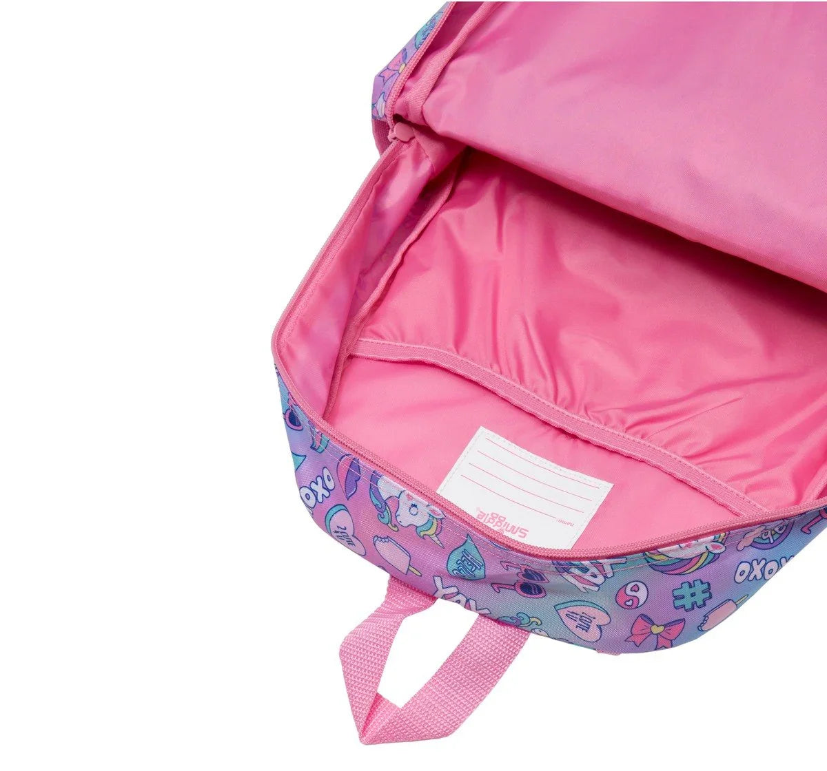 Smiggle Giggle Unicorn Backpack – Kids School Bag with Padded Straps, Multiple Compartments & Mesh Bottle Sleeve