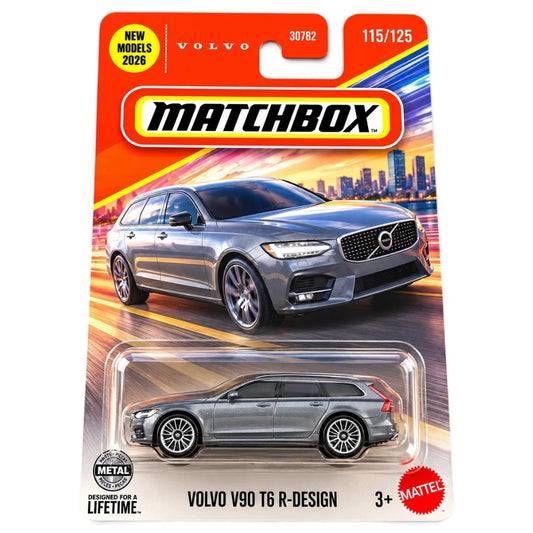 Matchbox Volvo V90 T6 R-Design Grey Diecast Model Car – 2026 Collection 115/125