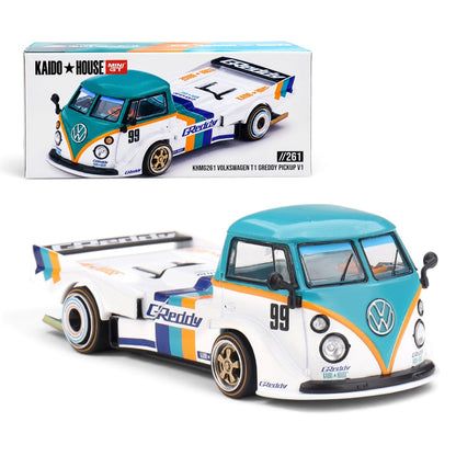 Mini GT 1:64 Scale Volkswagen T1 GReddy Pickup V1 Diecast Scale Model Car | Collectible Model