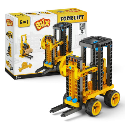 Blix Forklift 6-in-1 STEM Building Kit, 185+ Pieces, Ages 5+