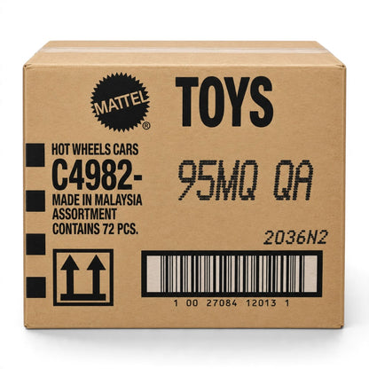 Hot Wheels C4982 - 95MQQA Case Assorted Diecast Cars Box (72 Pieces) – Original Mattel Master Carton Bulk Toy Cars