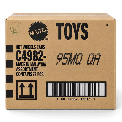 Hot Wheels C4982 - 95MQQA Case Assorted Diecast Cars Box (72 Pieces) – Original Mattel Master Carton Bulk Toy Cars