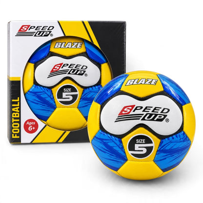 Speed Up Blaze Size 5 Football – Blue, Yellow & White, Ages 6+