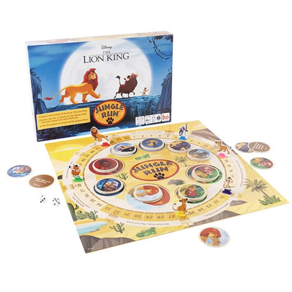 BO Games Disney The Lion King Jungle Run Board Game with Character Movers & Event Tokens