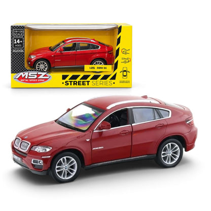 MSZ BMW X6 Diecast SUV Model Car, 1:26 Scale, Red – Collectible Display & Gift for Car Enthusiasts