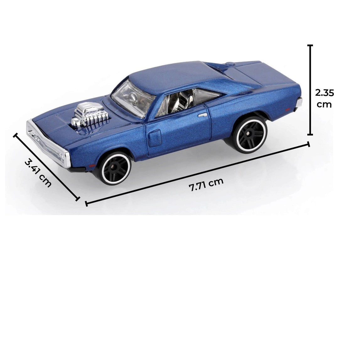 JAMS 1:64 Scale (Blister Pack) DC Jams Blue Muscle Toy Car with Supercharger, Ages 3+