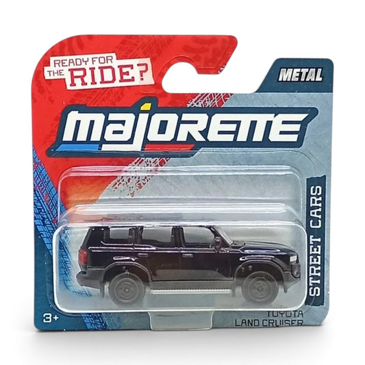Majorette Street Cars Toyota Land Cruiser Black Metal Toy SUV – Blister Pack, Ages 3+