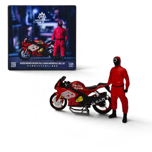 MoreArt 1:64 M-229 Suzuki Masked Soldier Motorcycle & Figure Set