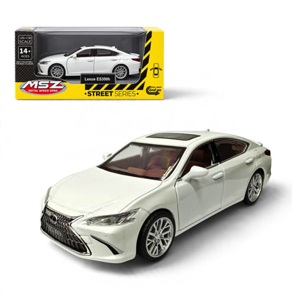 MSZ 1:32 Lexus ES300h Diecast Luxury Sedan, White – Pull Back Collectible Model Car & Gift for Car Enthusiasts