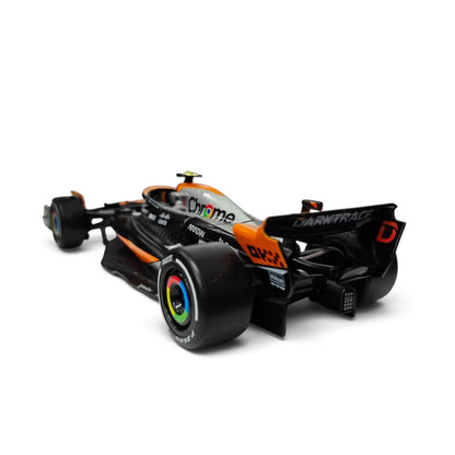 CCA McLaren MCL60 F1 Model Car, 2023 British Grand Prix Chrome Livery – Collectible Racing Car for Motorsport Fans