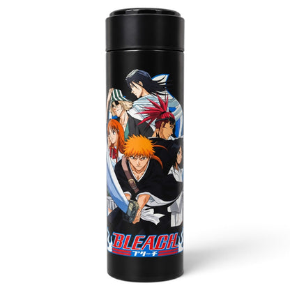 Bleach Ichigo Kurosaki 500ml Stainless Steel Vacuum Flask with LED Temperature Display & Tea Strainer – Hot & Cold Anime Bottle