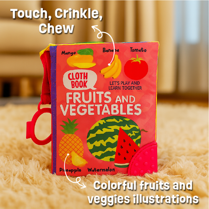 LiLLBUD Tasty Pages Fruits and Veggies Cloth Book