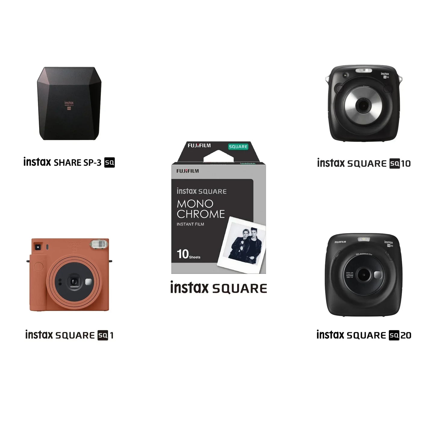 Instax Square Monochrome Film Pack (10 sheets)