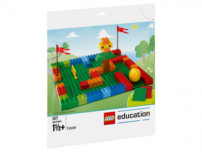 LEGO Education 9071 Large Building Plates – 2-Piece Red & Green DUPLO Base Plates for Kids 1½+ Years