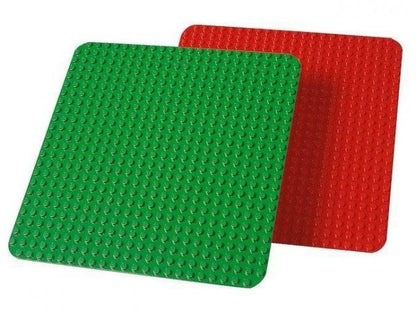LEGO Education 9071 Large Building Plates – 2-Piece Red & Green DUPLO Base Plates for Kids 1½+ Years