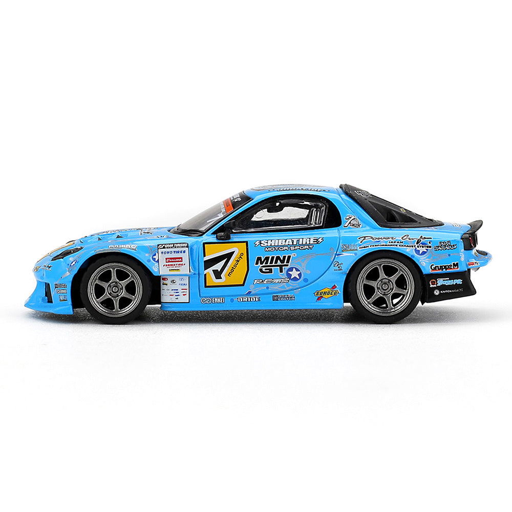 MINI GT 1:64 (Blister Pack) Mazda RX-7 RE-Amemiya 2025 D1GP Diecast Model Car | D1 Grand Prix Collectible | #1195