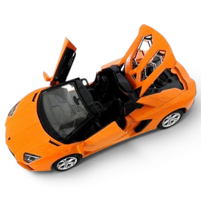 MSZ 1:24 Lamborghini Aventador Roadster Orange Die-Cast Model Car with Openable Doors | Street Series Collectible