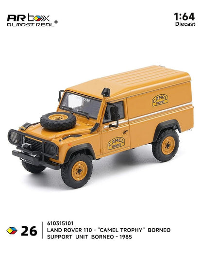 Almost Real 1:64 Land Rover 110 "Camel Trophy" Support Unit Borneo 1985 Diecast Model Car | Limited Edition #26