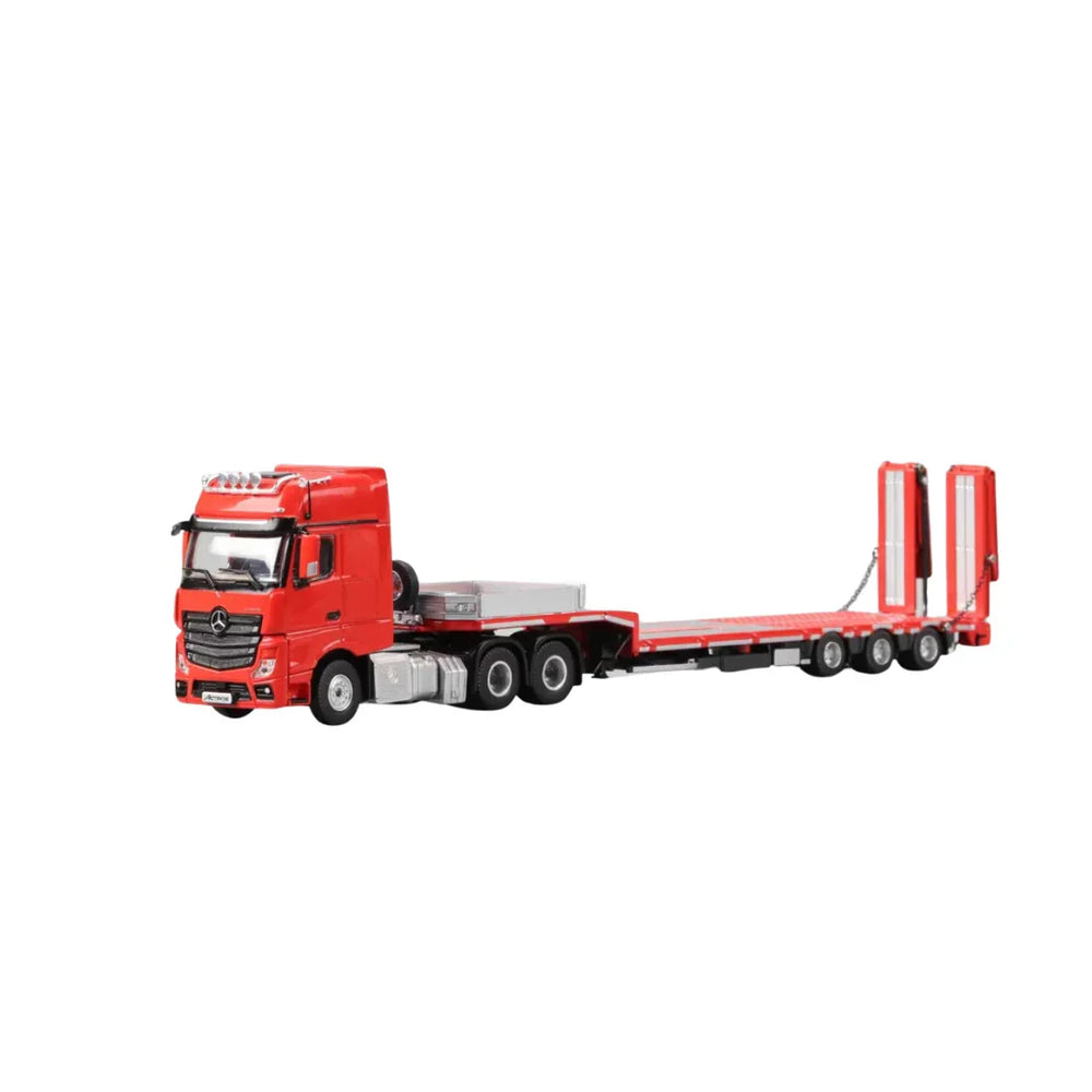 Perka 1:64 Mercedes-Benz Actros Flatbed Transport Trailer | Diecast Model Truck | 2 Colour Variants