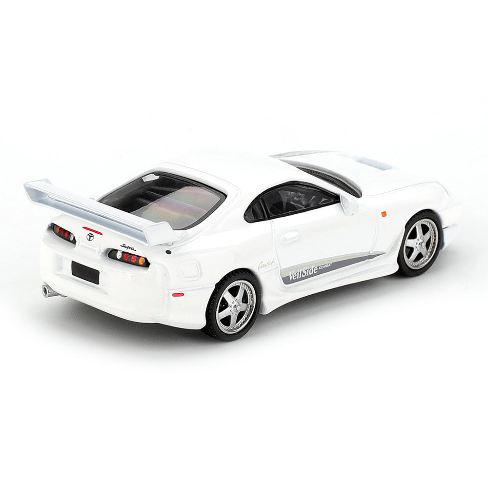 MINI GT 1:64 (Blister Pack) Toyota Supra VeilSide Combat V-I White Diecast Model Car | Collectible Display Edition #1104