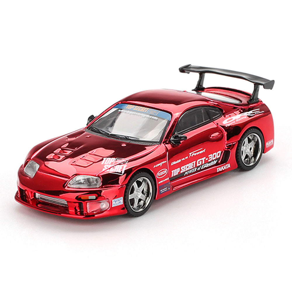 Mini GT 1:64 Toyota Supra (A80) Top Secret GT-300 Red Chrome