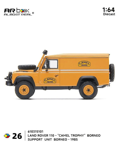 Almost Real 1:64 Land Rover 110 "Camel Trophy" Support Unit Borneo 1985 Diecast Model Car | Limited Edition #26