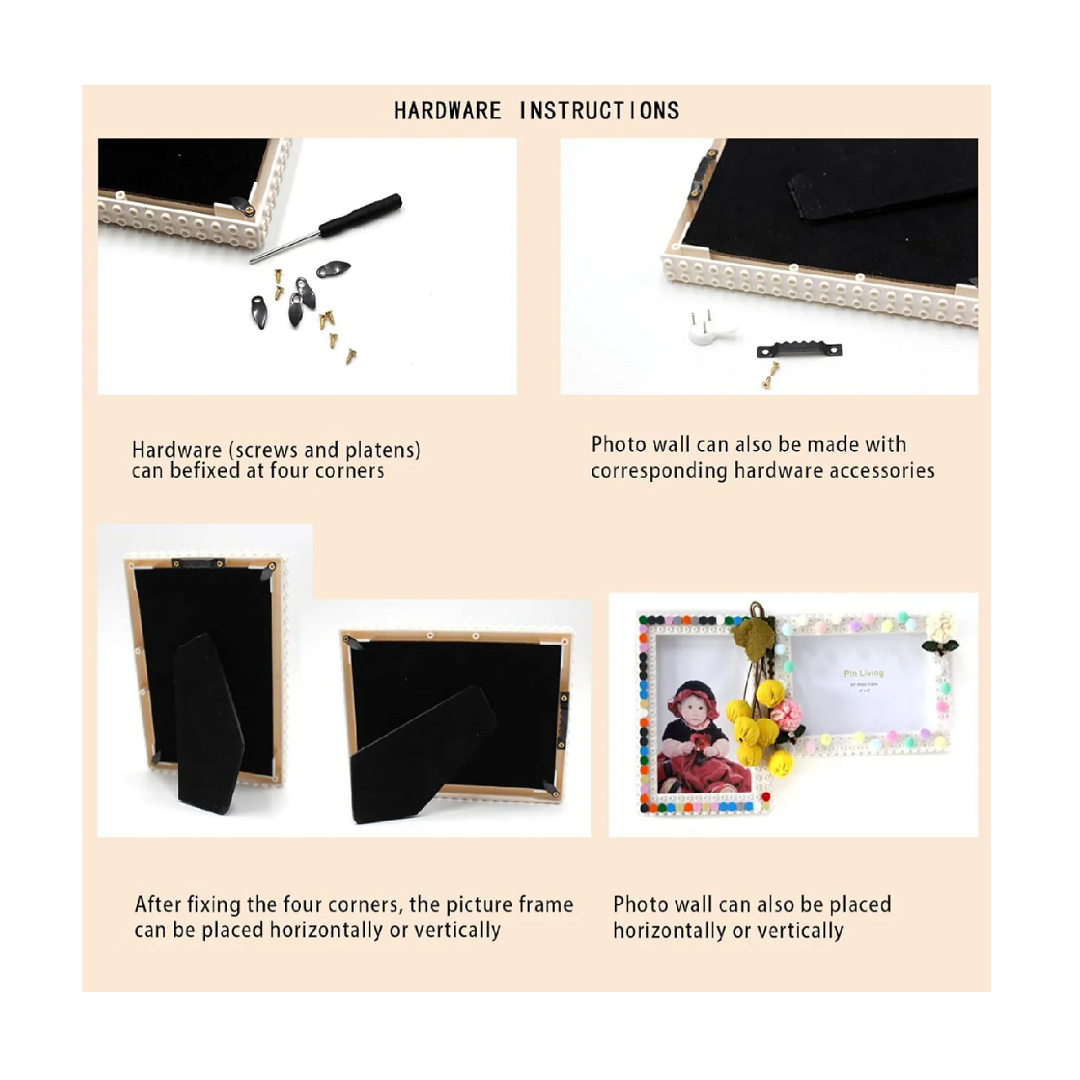 DIY Photo Frame- Building Blocks Photo Frame - Customizable Photo Frame with Figures