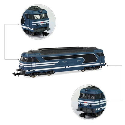 HANFIY 67000 HO Scale Blue Power Train Locomotive – Realistic Railway Engine Model 1:87
