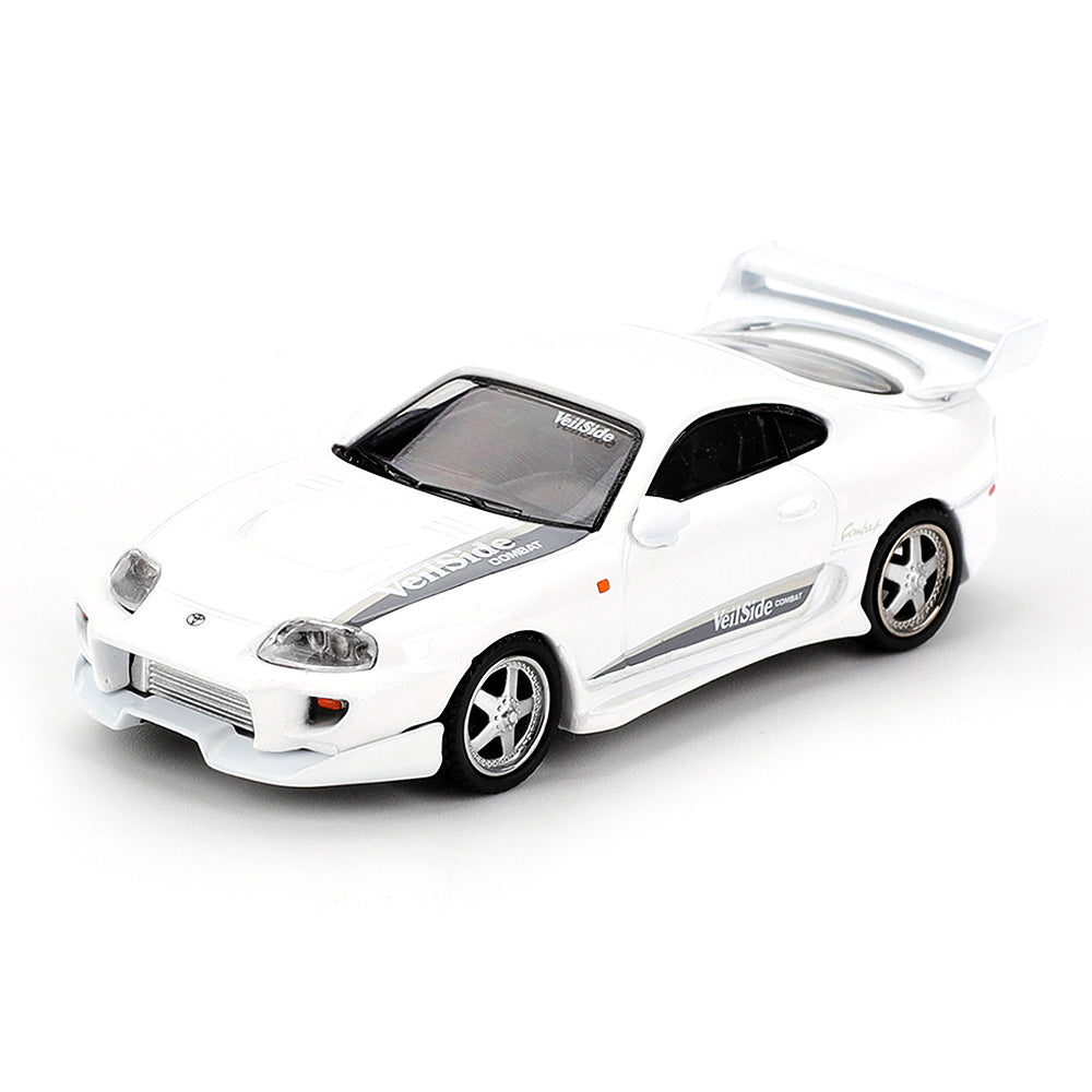 MINI GT 1:64 (Blister Pack) Toyota Supra VeilSide Combat V-I White Diecast Model Car | Collectible Display Edition #1104