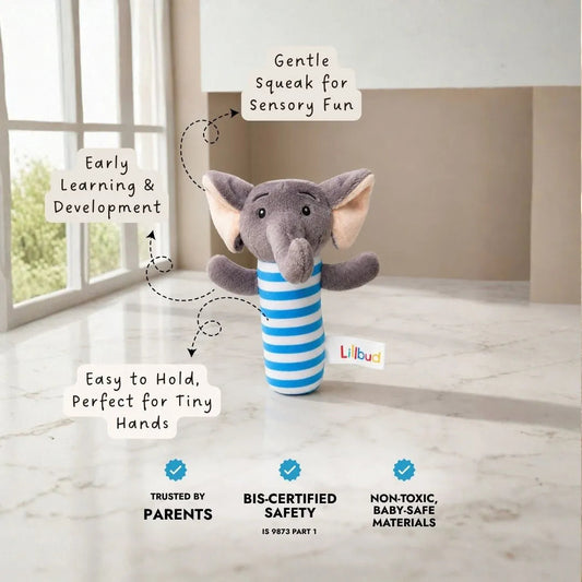 LiLLBUD Baby Elephant Squeaky Toy