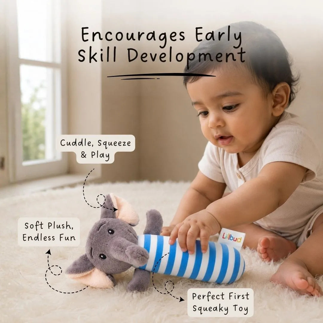 LiLLBUD Baby Elephant Squeaky Toy