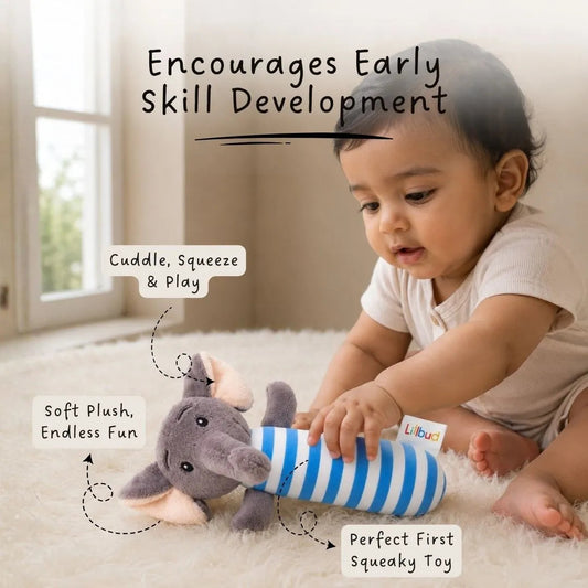 LiLLBUD Baby Elephant Squeaky Toy