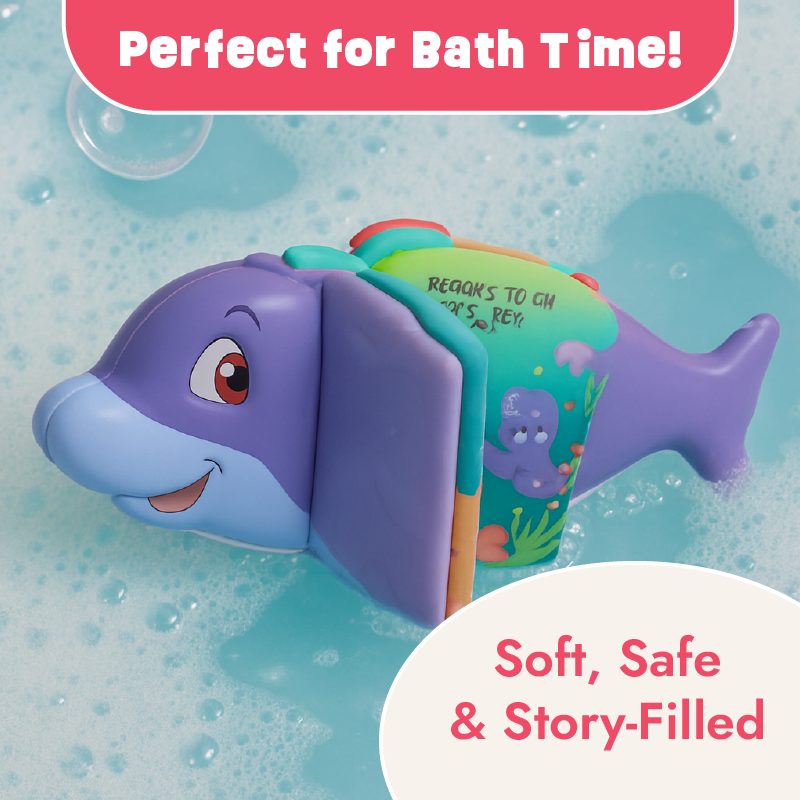 LiLLBUD Splash and Read Dolphin Bath Book