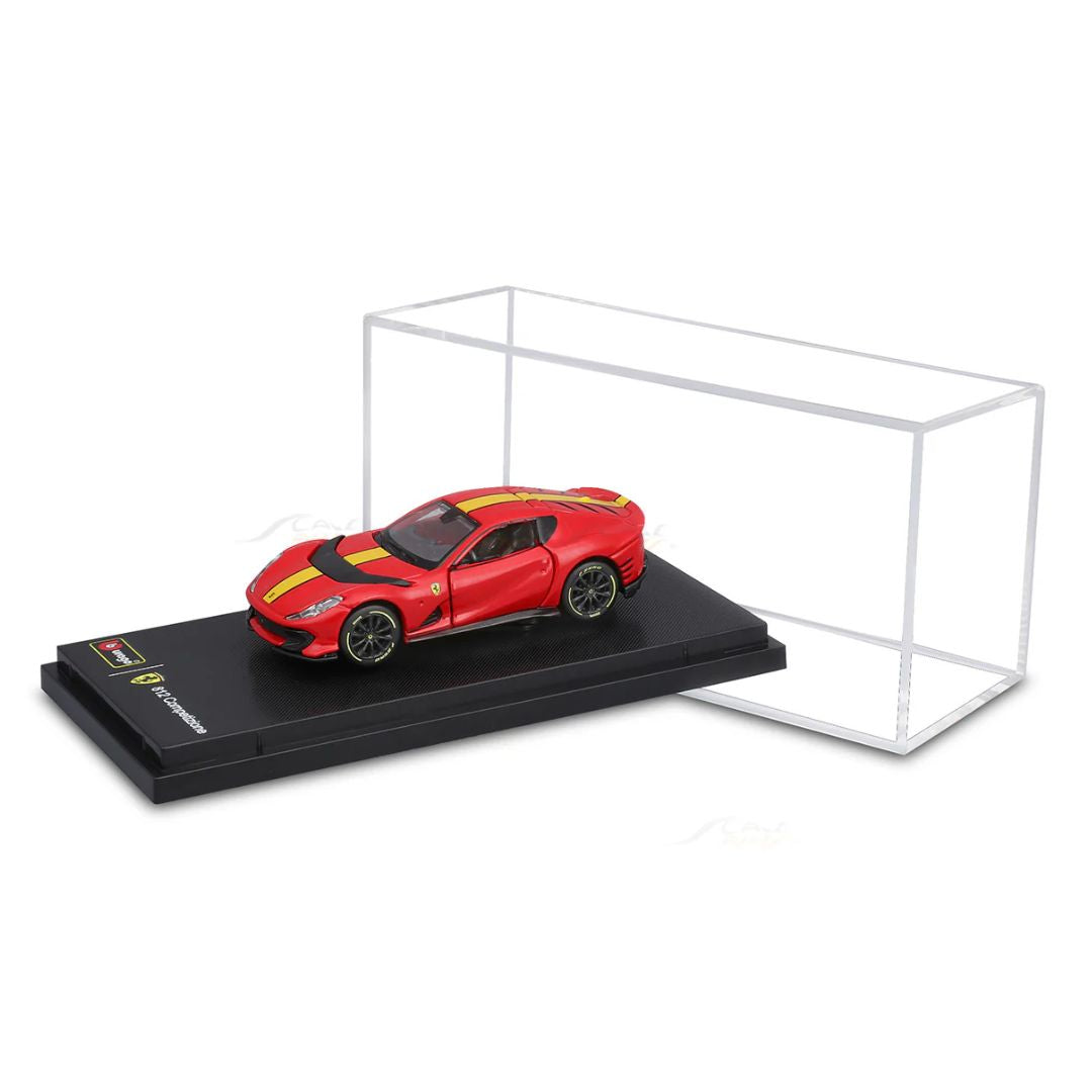 Bburago 1:64 Scale Ferrari 812 Competizione Die-Cast Model Car with Display Base – Red