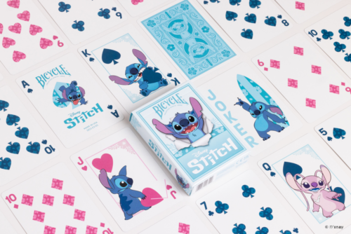 Bicycle Disney Stitch Playing Cards – Collectible Poker Size Deck with Stitch & Angel, Air-Cushion Finish