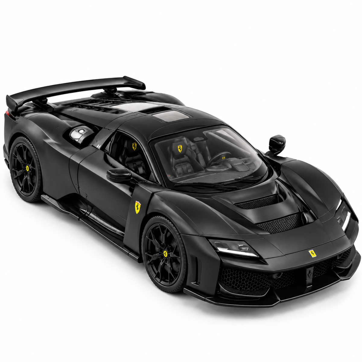Bburago Ferrari F80 1:24 Scale Die-Cast Model Car Black – Premium Ferrari Hypercar Collectible Replica for Display, Car Enthusiasts & Die-Cast Collectors