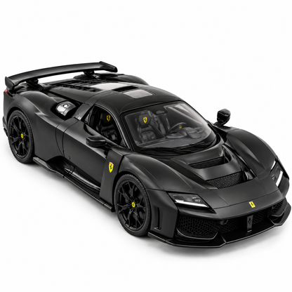 Bburago Ferrari F80 1:24 Scale Die-Cast Model Car Black – Premium Ferrari Hypercar Collectible Replica for Display, Car Enthusiasts & Die-Cast Collectors