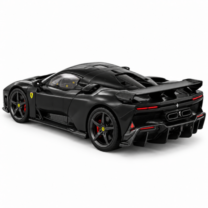 Bburago Ferrari F80 2024 1:43 Scale Signature Series Die-Cast Model Car – Black Supercar Collectible Display Model for Ferrari Fans & Car Collectors