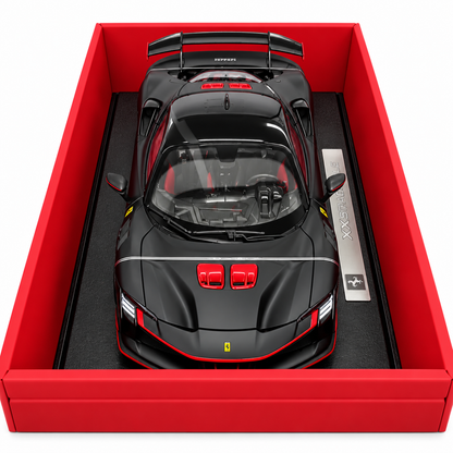Bburago Exclusive Series Ferrari SF90 XX Stradale Black 1:18 Scale Premium Diecast Model Car with Detailed Interior, Racing Rear Wing & Collector Display Box