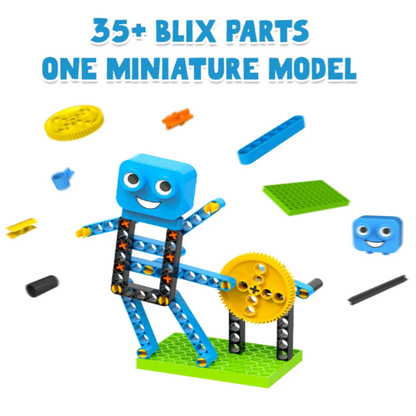 Blix Minis Disco Bot 35+ Piece DIY Dancing Robot Building Kit, Ages 8+