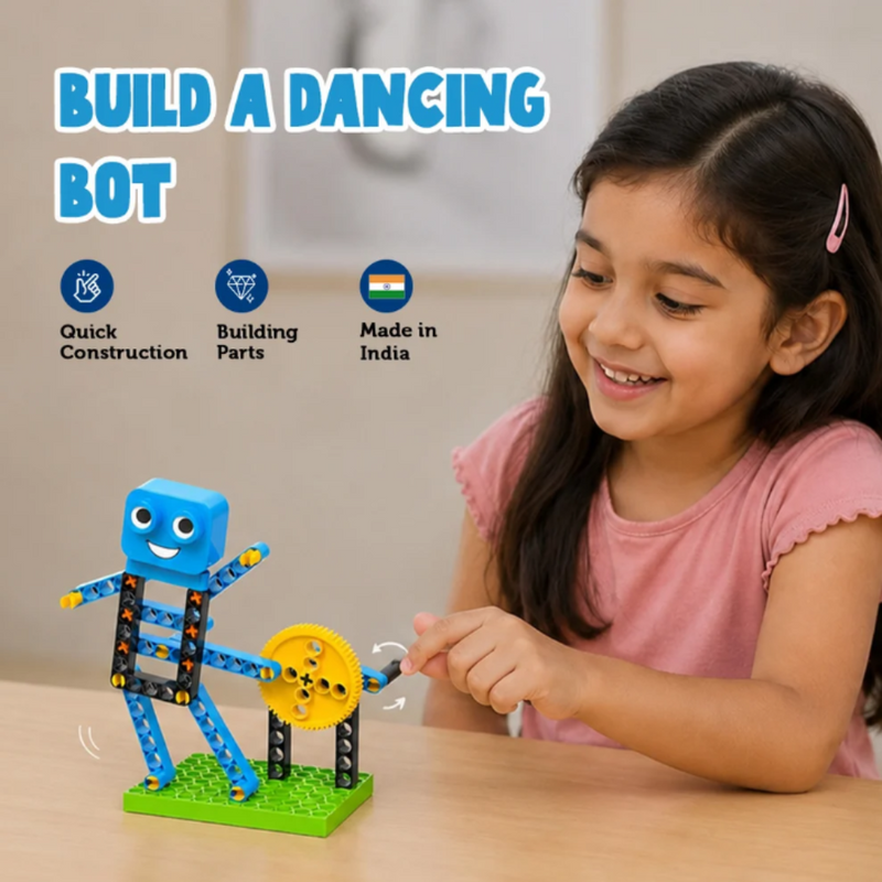 Blix Minis Disco Bot 35+ Piece DIY Dancing Robot Building Kit, Ages 8+